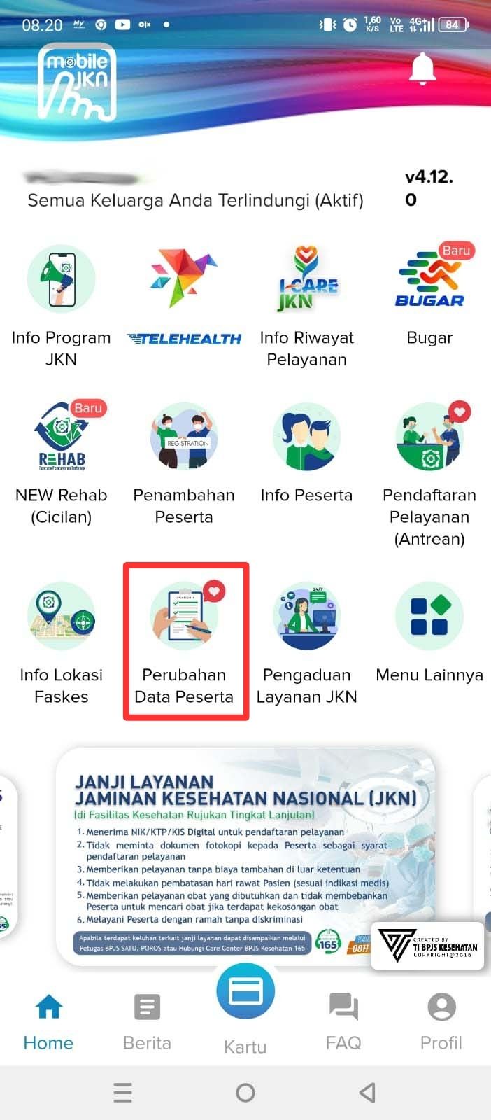 Halaman Dashboard Mobile JKN