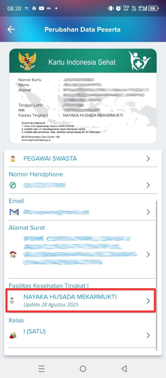 Detail Kepesertaan dan Pilihan Faskes