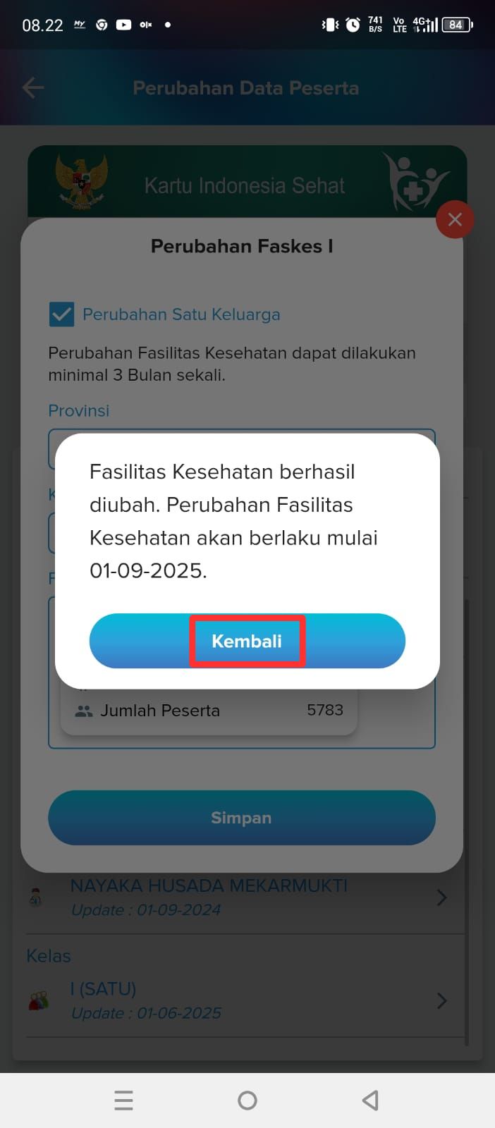 Notifikasi Perubahan Berhasil
